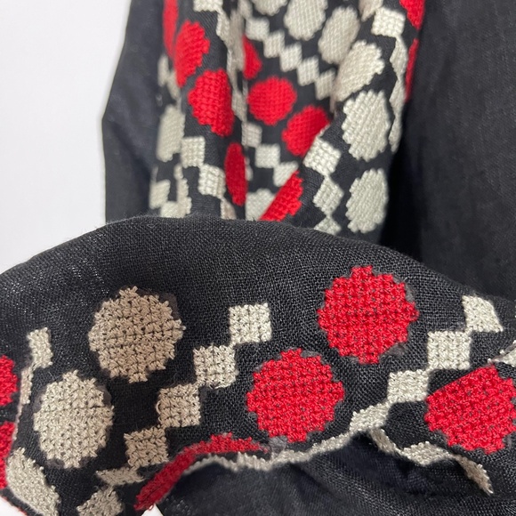 Etnodim Vyshyvanka Dress Linen Black Red White Ethnic Ukrainian RARE - Picture 9 of 12